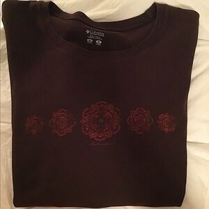 Columbia Brown, long sleeve tee shirt. Size medium